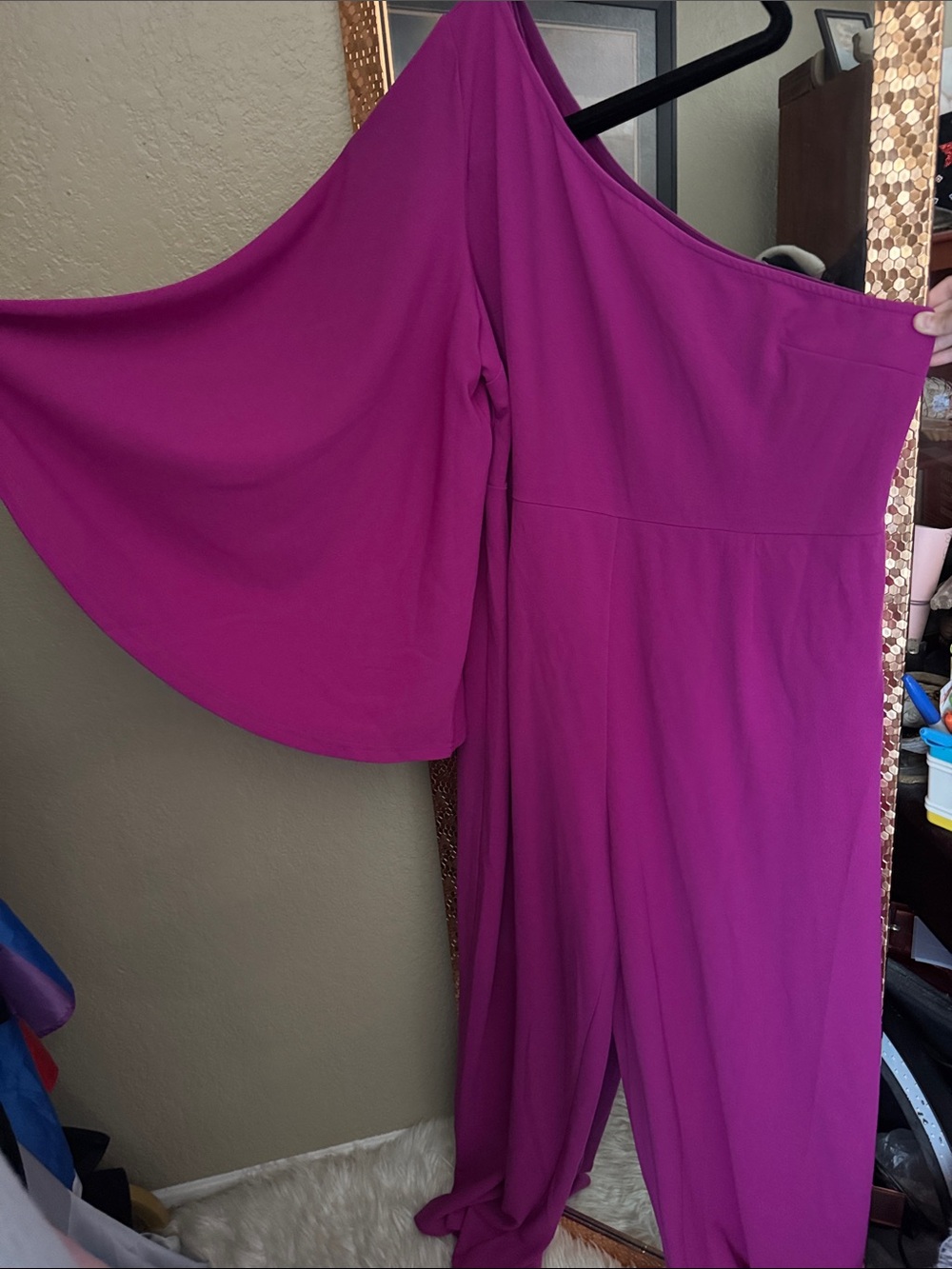 Rebdolls Magenta One-Shoulder Jumpsuit